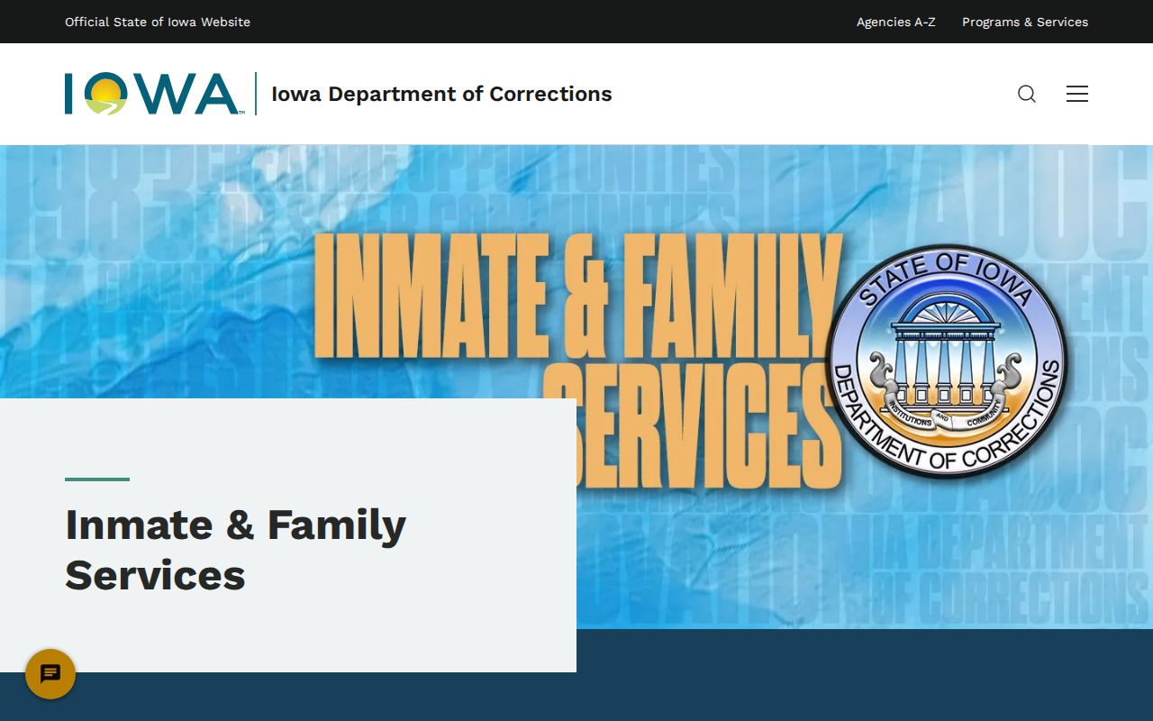 Iowa Department of Corrections offender search gateway